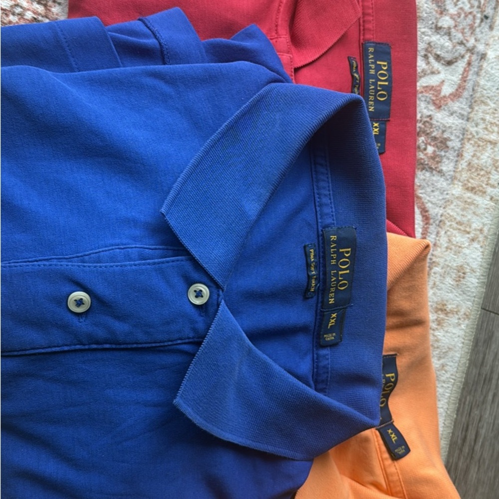 Polo by Ralph Lauren Royal Blue Polo Shirt with Yellow Logo